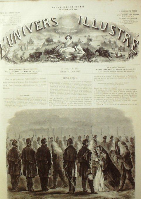 L'Univers illustré 1865 # 444 Paris marché du TempleAnnecy (74) Washington pénitencier