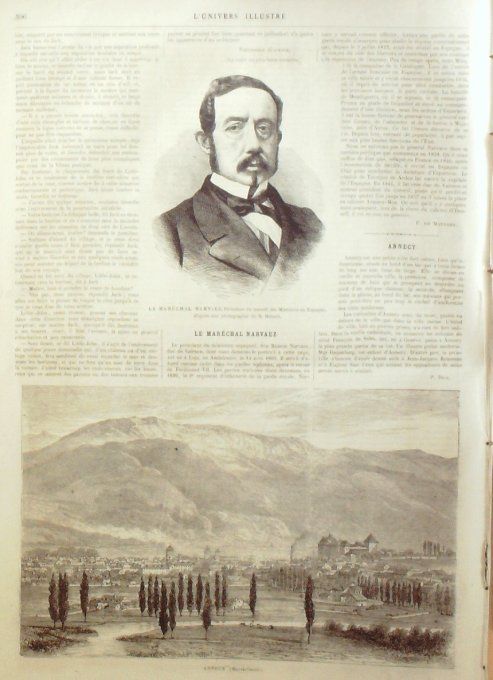 L'Univers illustré 1865 # 444 Paris marché du TempleAnnecy (74) Washington pénitencier