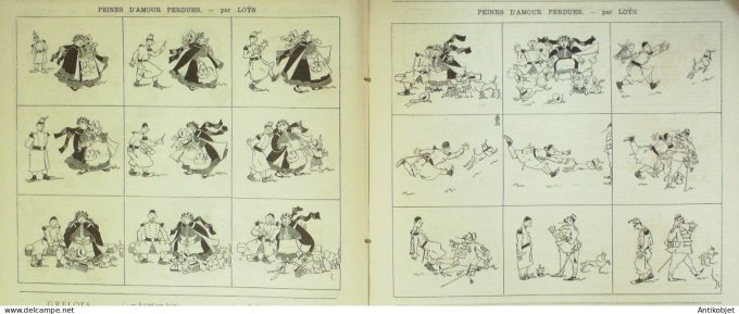 La Caricature 1885 n°286 Homme de lettres Robida peines d'amour Loys