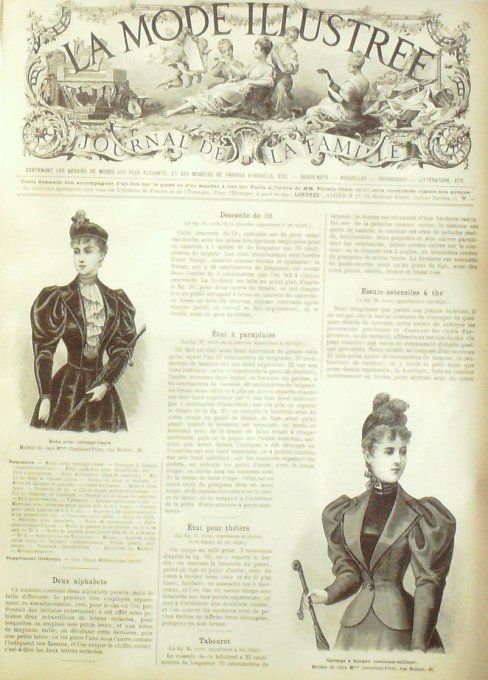 Journal Mode illustrée 1893 # 44 Corsage à basque et veste