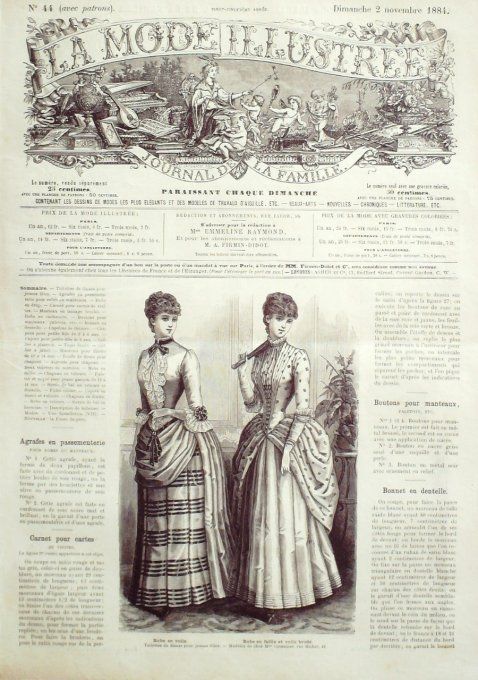 Journal Mode illustrée 1884 # 44 Robes en voile & faille 