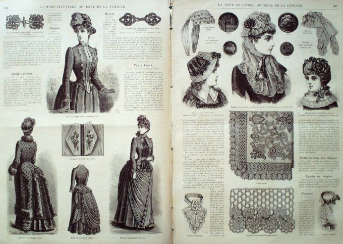 Journal Mode illustrée 1884 # 44 Robes en voile & faille 