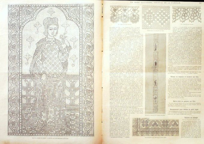 Journal Mode illustrée 1886 # 44 Robe en bengaline & Mantelet