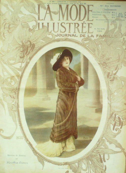 Journal Mode illustrée 1910 # 44 Manteau de visites