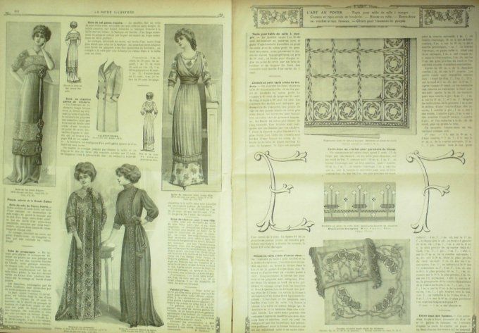 Journal Mode illustrée 1910 # 44 Manteau de visites