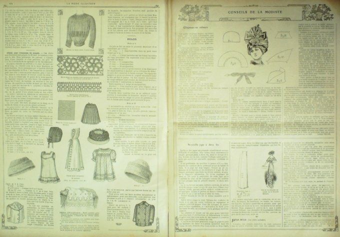 Journal Mode illustrée 1910 # 44 Manteau de visites