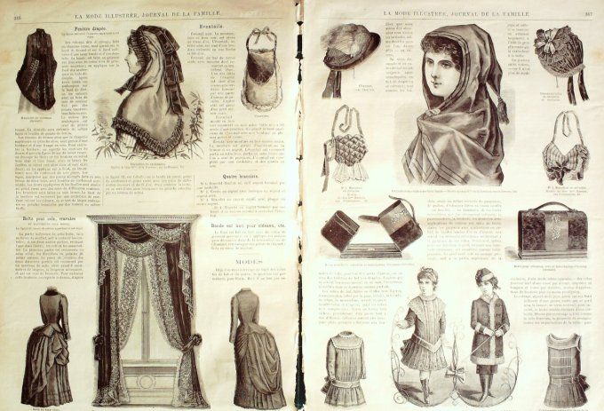 Journal Mode illustrée 1883 # 44 Robes en satin & mousseline