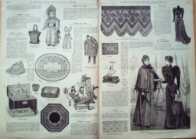 Journal Mode illustrée 1892 # 44 Toilette de réunions