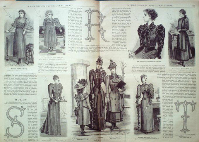 Journal Mode illustrée 1892 # 44 Toilette de réunions