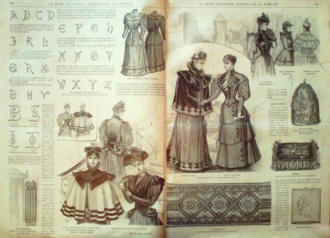 Journal Mode illustrée 1893 # 44 Corsage à basque et veste