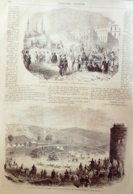 L'Univers illustré 1865 # 450 Lyon (69) Constantinople Roi Egypte Argentine Buenos-Aires