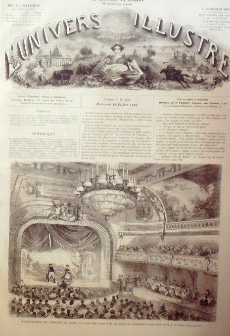 L'Univers illustré 1865 # 451 Vichy (01) Birmanie types Venise Allemagne Baden-Baden