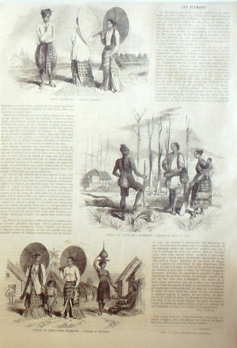 L'Univers illustré 1865 # 451 Vichy (01) Birmanie types Venise Allemagne Baden-Baden