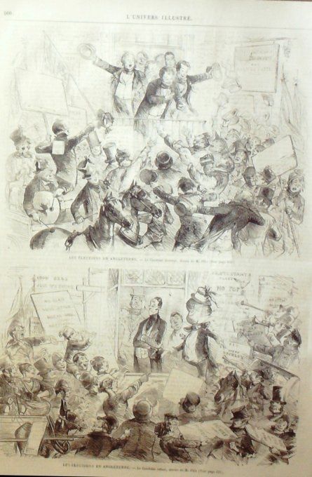 L'Univers illustré 1865 # 452 Schaffouse Angleterre élections Russie St-Pétersbourg la Néva 