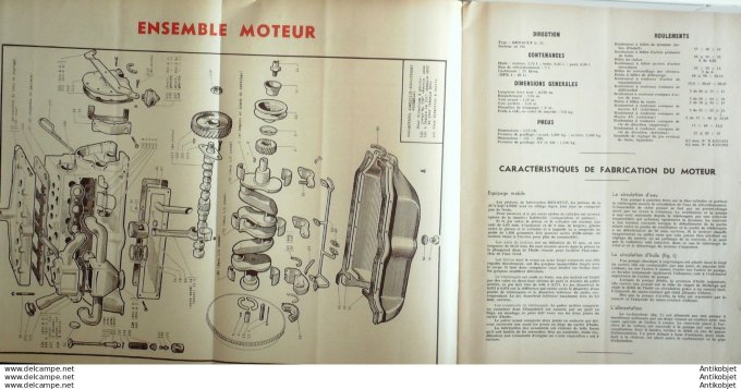 Revue Technique Automobile Renault Juvaquatre Mercedes OM 1950