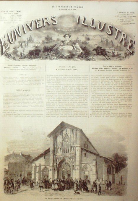 L'Univers illustré 1865 # 455 Chambéry (73) middhurst Dunford-House Suisse Thun Mont-Rose