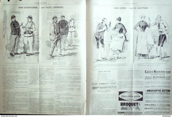 Le Journal Amusant 1891 n°1802 Coulisses de l'Art affaire Balandard bataille des fleurs de mi-Carême