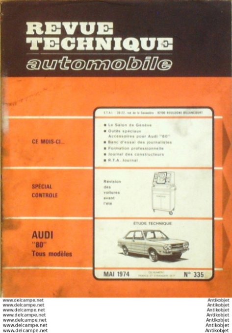 R.T Automobile Audi 80 tous types   # 335