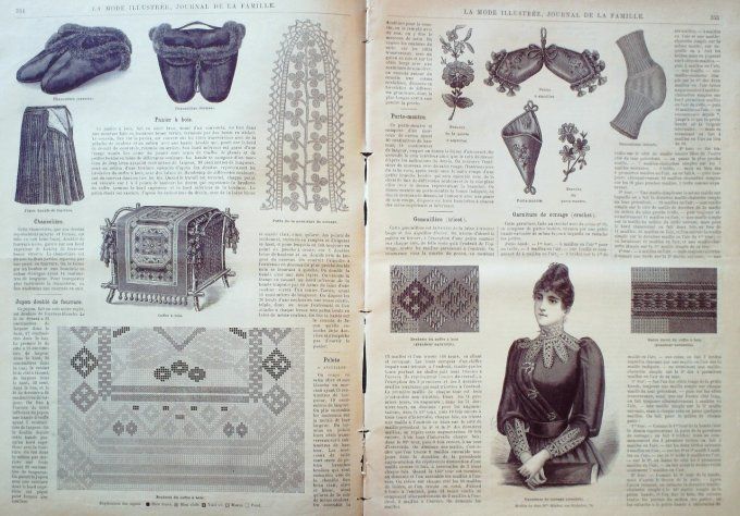 Journal Mode illustrée 1889 # 45 Robes en drap