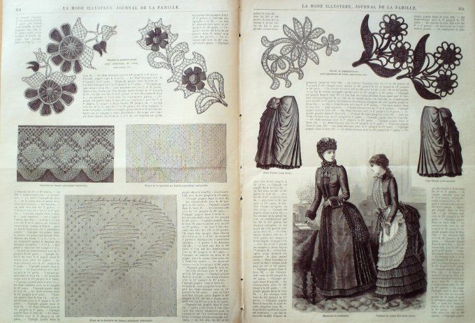 Journal Mode illustrée 1884 # 45 Robe renaissance