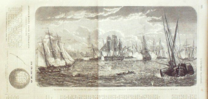 L'Univers illustré 1865 # 460 Rouen (76) Uruguay Riachuelo Guernesey varechs Suède souverains