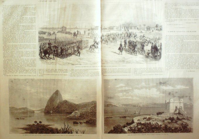 L'Univers illustré 1865 # 461 Malte St-PaulBrésil Rio-de-Janeiro Pain-de-sucre Emile De Girardin