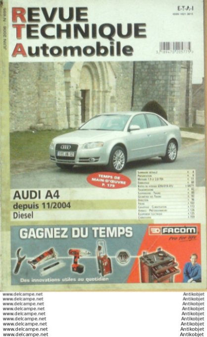 Revue Technique Automobile Audi A4 11/2004  #695