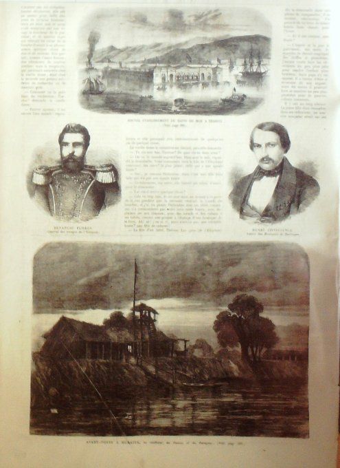 L'Univers illustré 1865 # 468  St-Germain (78) Panama Humaita Italie Trieste Rome Bonaparte    