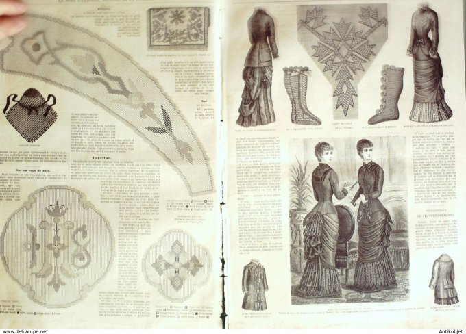 La Mode illustrée journal + gravure associée 1881 #  6