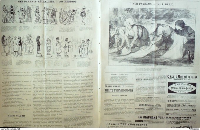 Le Journal Amusant 1890 n°1786 Parents m étallis és D éplacement vertu r écompens ée