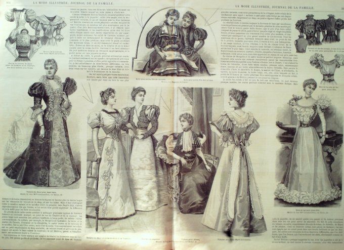 Journal Mode illustrée 1896 # 46 Jaquette en fourrure