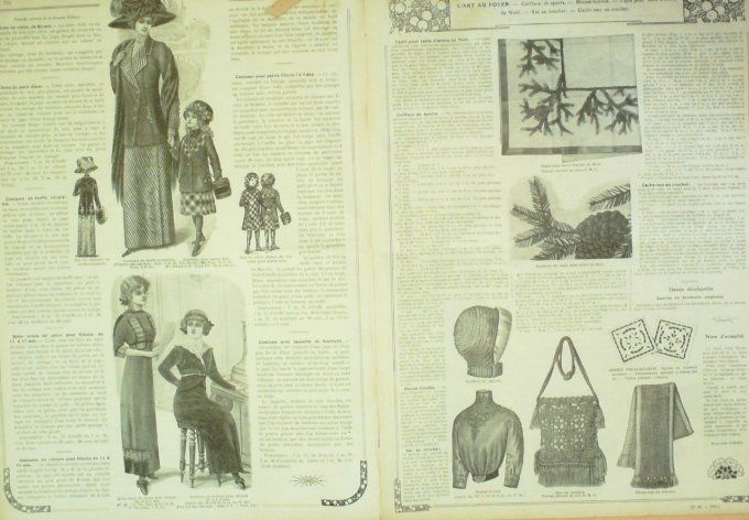 Journal Mode illustrée 1911 # 46 Costumes passementerie