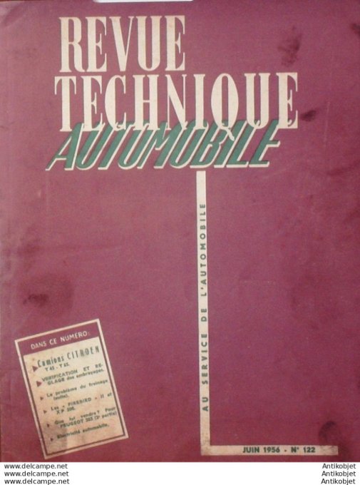 Revue Technique Automobile Camions Citroën T45 T85 Firebird XP 500 122#1956