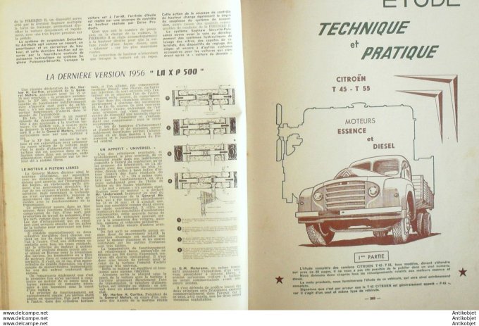 Revue Technique Automobile Camions Citroën T45 T85 Firebird XP 500 122#1956