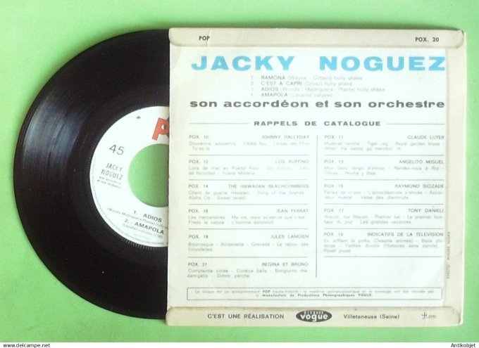 Noguez Jacky 45T EP C'est à  Capri 1961