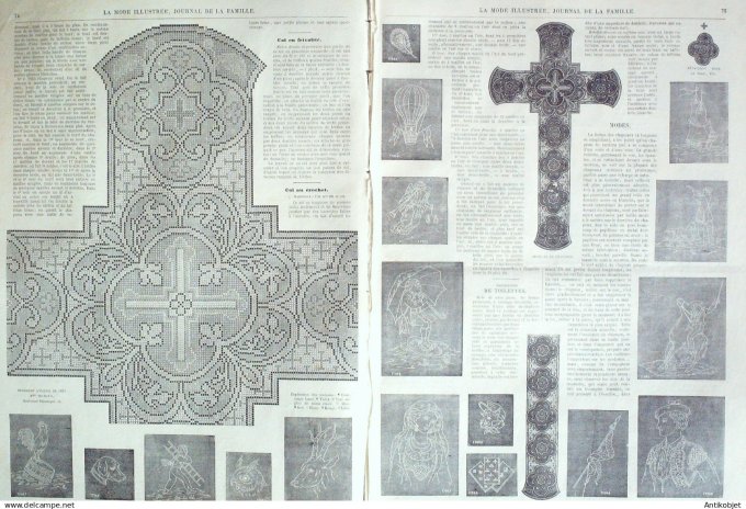 La Mode illustrée journal + gravure associée 1868 # 10