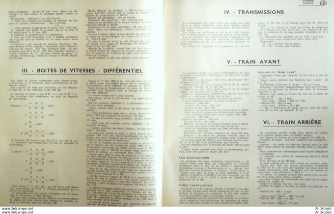 Revue Technique Automobile Citroën Hy Hz Renault Floride Triumph Herald 159#1959