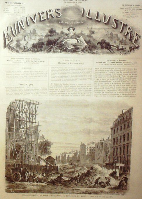 L'Univers illustré 1865 # 473 Allemagne Leipzig Foire Gal Vonoy Cdt Voltigeurs