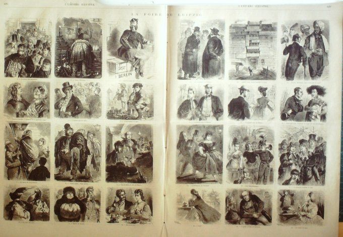 L'Univers illustré 1865 # 473 Allemagne Leipzig Foire Gal Vonoy Cdt Voltigeurs