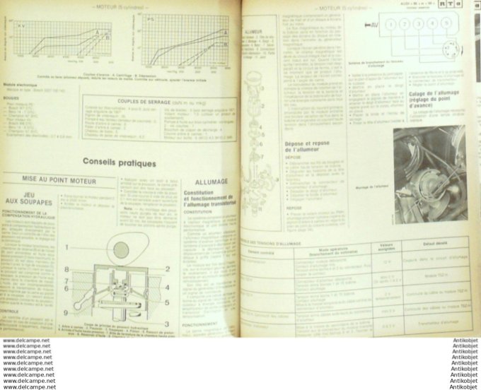 Revue Technique Automobile Audi 90 & 80 Citroën BX14 Peugeot 405D  #489