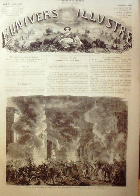 L'Univers illustré 1865 # 474 Marseille (13) Hongrie Pologne Dantzig Flisses Hongrie Henri IV   