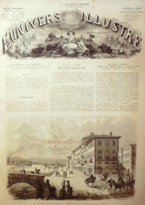 L'Univers illustré 1865 # 475 Italie Florence Abno Allemagne Postdam Klein-Glienicke Turquie Oikonom