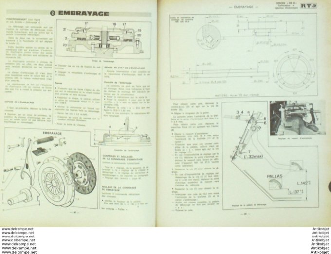 Revue Technique Automobile Citroën DS 23 Fiat 124 S #324