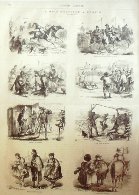 L'Univers illustré 1865 # 477 Londres St-Paul Milan Allemagne Munich dessins