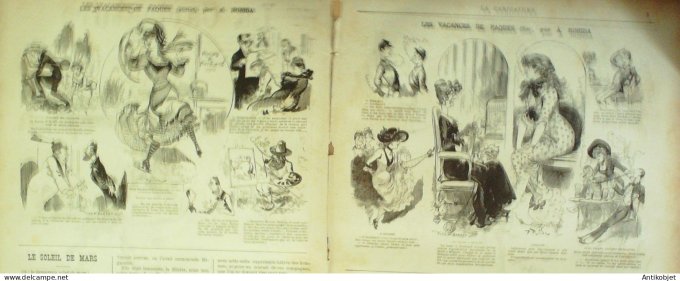 La Caricature 1880 n°  14 Vacances de Pâques Draner Robida Quidam Trick