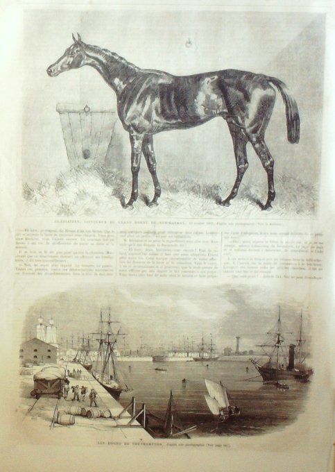 L'Univers illustré 1865 # 478 Vincennes Tir Angleterre Southampton Newmarket