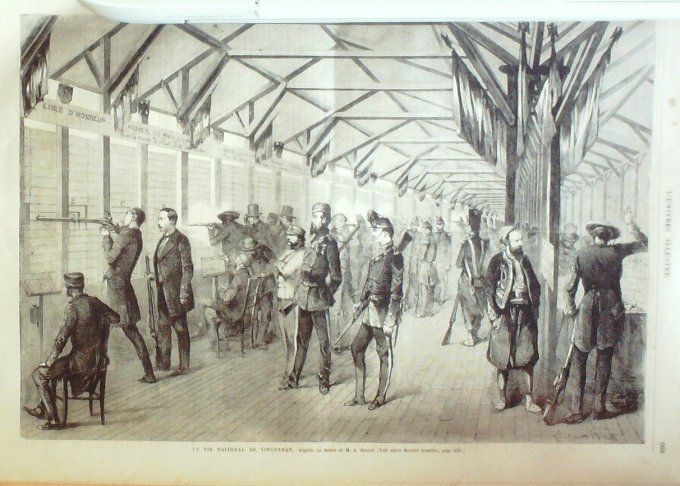 L'Univers illustré 1865 # 478 Vincennes Tir Angleterre Southampton Newmarket