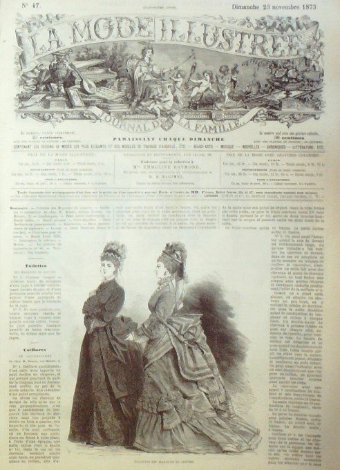 Journal Mode illustrée 1873 # 47 Toilettes de printemps 