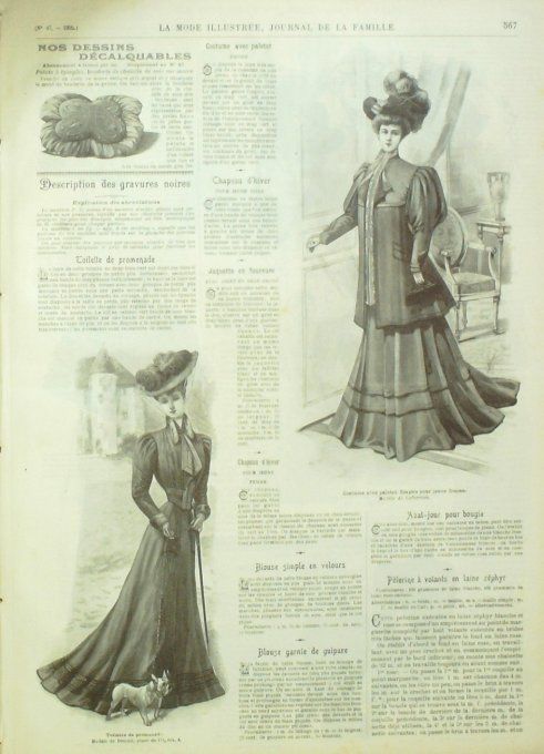 Journal Mode illustrée 1905 # 47 Costume tailleur