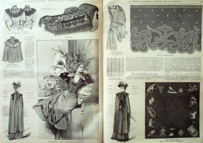 Journal Mode illustrée 1893 # 47 Robes en cheviot & cachemire